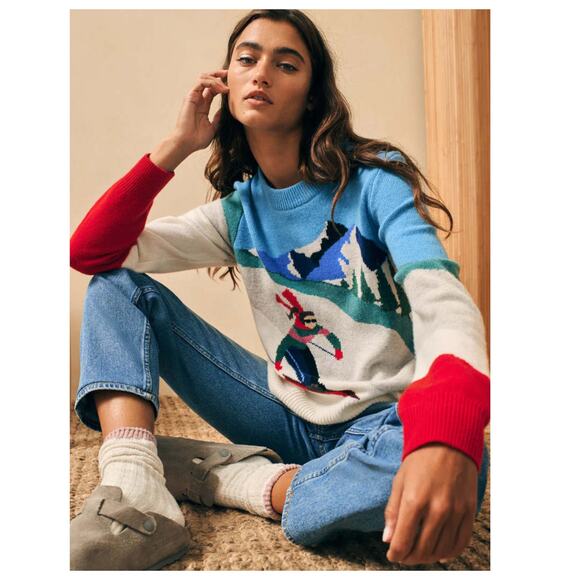 Faherty Mountain Coaster Crewneck Merino Wool Blend Sweater Size XXS - Picture 12 of 12